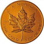 Canadian Gold Maple Leaf Back