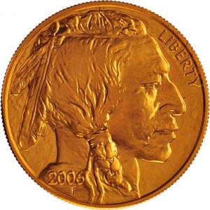 American Gold Buffalo Front