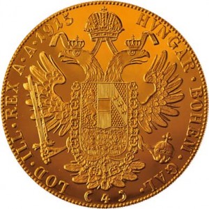 Austrian Gold 4 Ducat Back