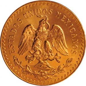 Mexican 50 Pesos Gold Back