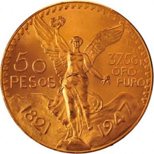Mexican Gold 50 Pesos Front